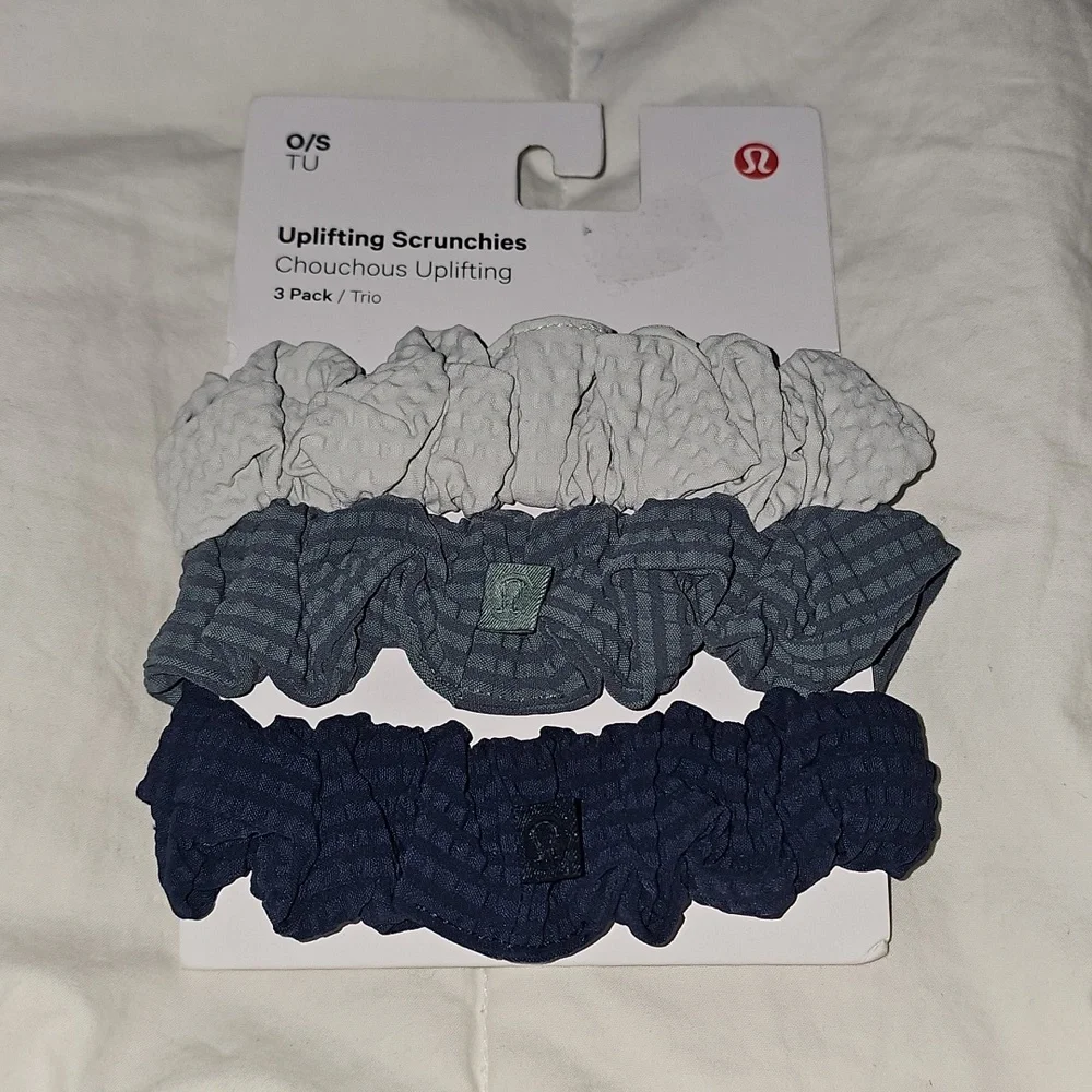 Lululemon Uplifting Scrunchies, 3pack! Rare! SMCL/SMEY/SMPO!